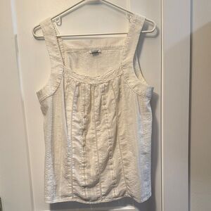 Sundance White Sleeveless Tank Top size M